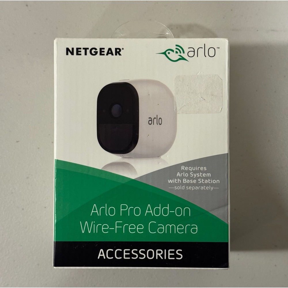 Netgear Arlo White Pro Add-On Wire Free Night Vision Rechargeable Camera VMC4030